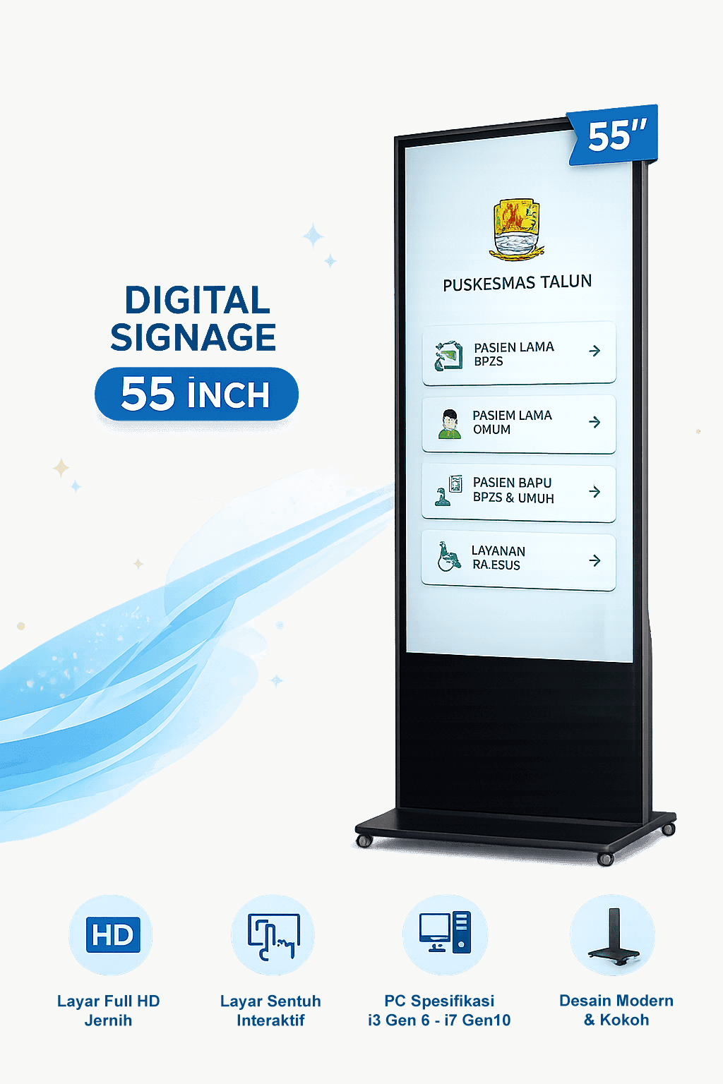 Digital Signage 55 Inch E-Kiosk Premium
