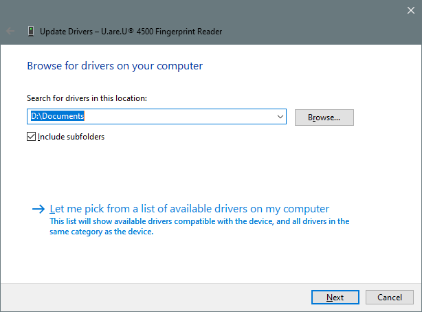 Browse driver