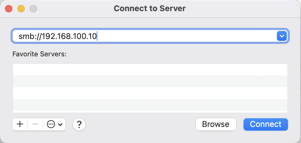 Connect to Samba Server form Mac