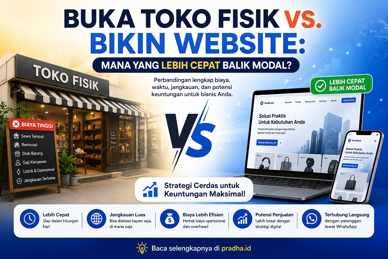 Buka Toko Fisik vs. Bikin Website: Mana yang Lebih Cepat Balik Modal?
