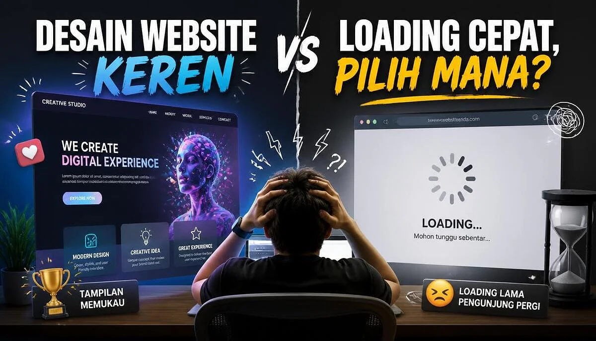Desain Website Keren vs Loading Cepat: Mana yang Lebih Penting?