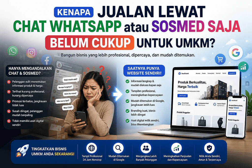 Kenapa Jualan Lewat Chat WhatsApp atau Sosmed Saja Belum Cukup untuk UMKM?