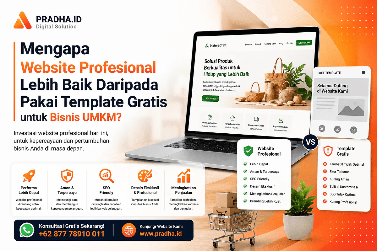 Mengapa Website Profesional Lebih Baik Daripada Pakai Template Gratis untuk Bisnis UMKM?