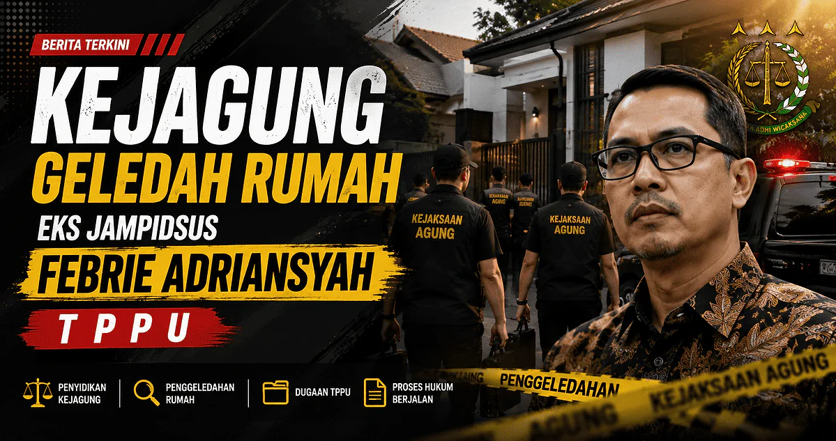 Kejagung Geledah Rumah Eks Jampidsus Febrie Adriansyah Terkait Kasus TPPU