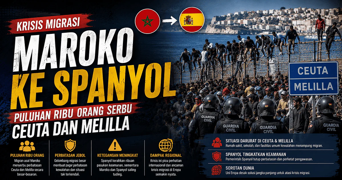 Krisis Migrasi Maroko ke Spanyol: Puluhan Ribu Serbu Ceuta