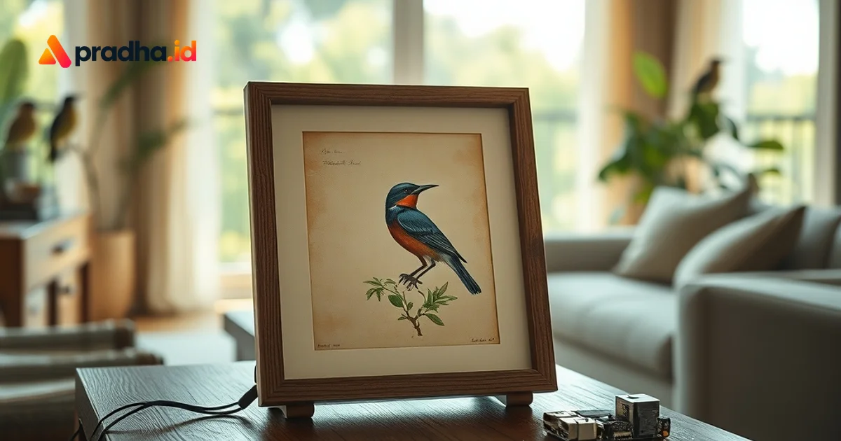 Fugleramme: AI E-ink Frame Ubah Suara Burung Jadi Seni Klasik